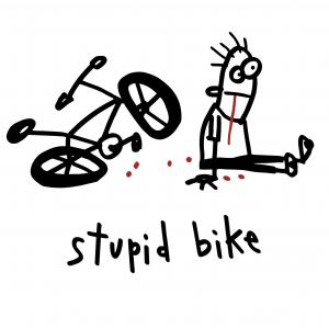 Stupid Bike  - Bringás mintás póló