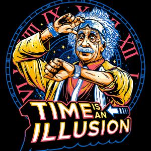 Time is an illusion - Einstein mintás póló