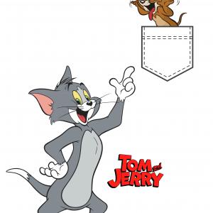 Tom és Jerry mintás póló
