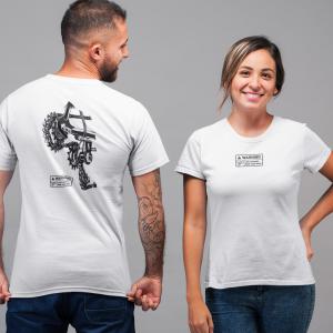 Warning - Bringás, kerékpáros mintás póló