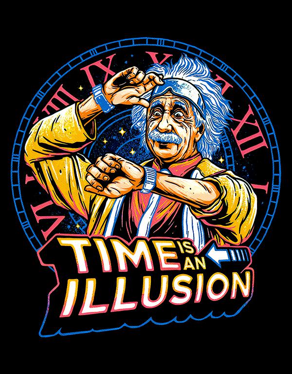 Time is an illusion - Einstein mintás póló