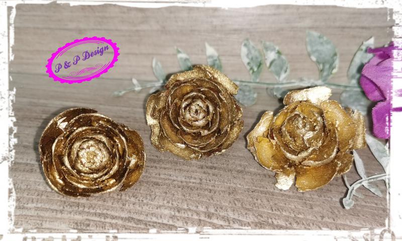Cedar rose termés 5 db/cs vegyes méretben - arany