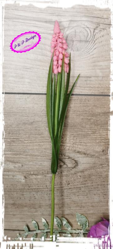 Gyöngyike szál, M28 cm, anyaga gumi - rózsaszín