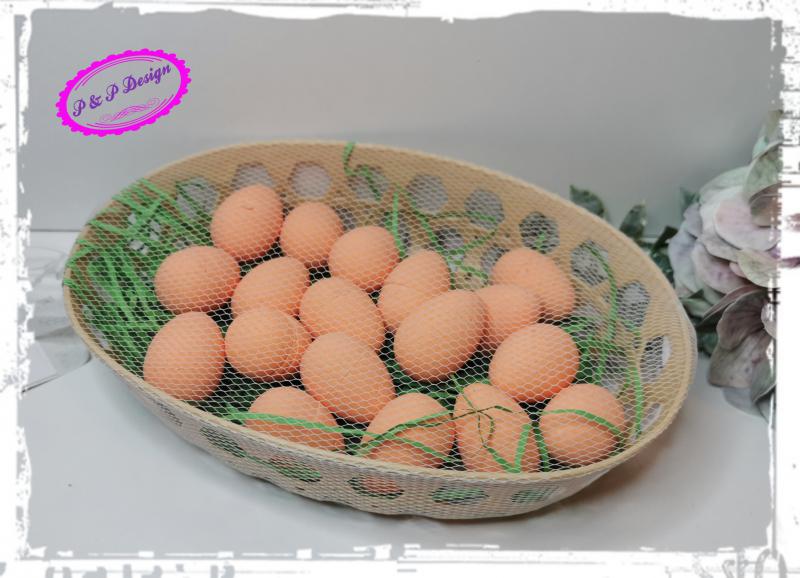 Hungarocell tojás kosárkában 3,5 centis tojás - narancs