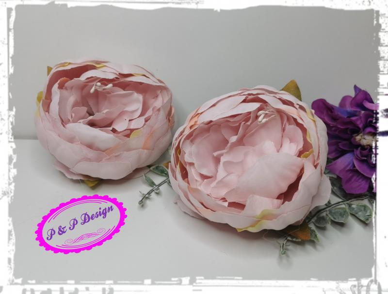 Peonia virágfej kb. 8 cm fejátmérő - vintage lila