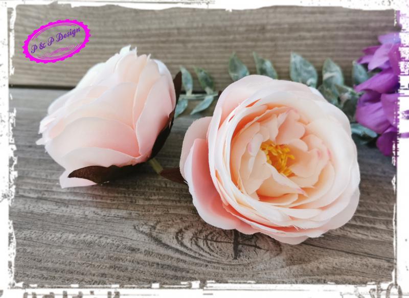 Rózsa virágfej kb. 6 cm fejátmérő - rózsaszín