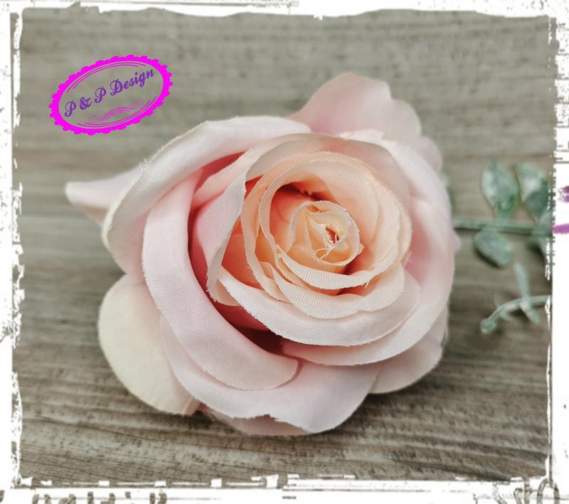 Rózsa virágfej kb. 7-7,5 cm fejátmérő - rózsaszín