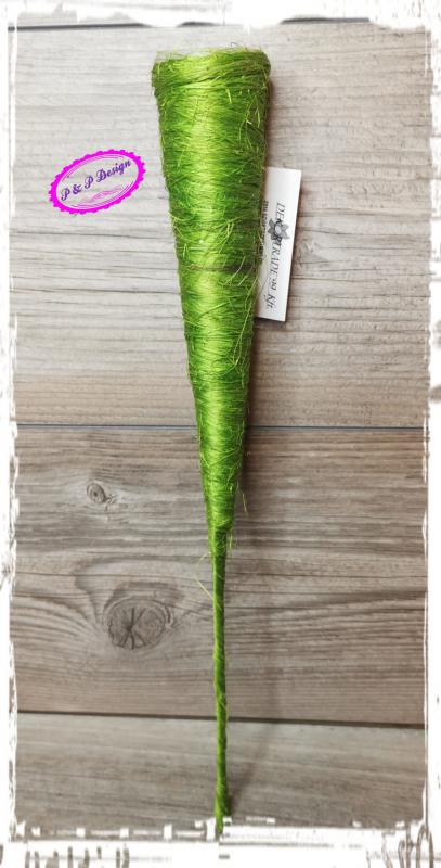 Sizal csokor tartó tölcsér 39 cm - zöld