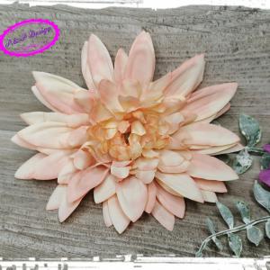 Dália virágfej kb. 12 cm fejátmérő - krém-barack