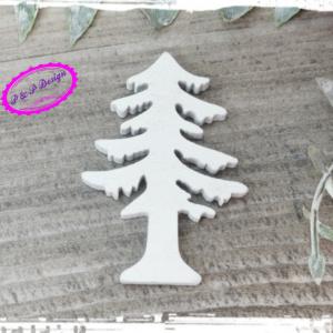 Fenyőfa - fa, 5 cm magas - fehér