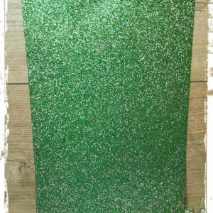 Glitteres dekorgumi 20*30 cm, majdnem az A/4-es méret - zöld