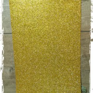 Glitteres dekorgumi 20*30 cm, majdnem az A/4 méret - arany