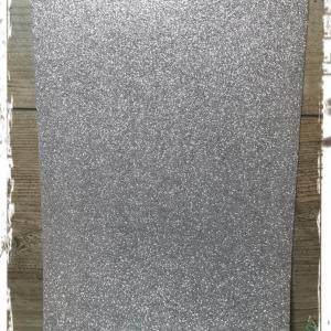 Glitteres dekorgumi 20*30 cm, majdnem az A/4 méret - ezüst