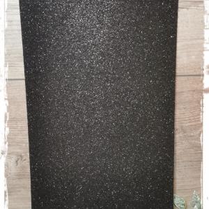Glitteres dekorgumi 20*30 cm, majdnem az A/4 méret - fekete