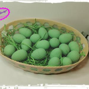 Hungarocell tojás kosárkában 3,5 centis tojás - zöld