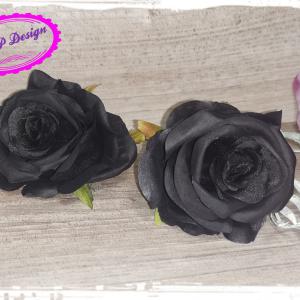Rózsa virágfej kb. 7-7,5 cm fejátmérő - fekete