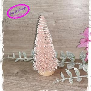Talpas fenyőfa 10 cm - púder/rózsaszín