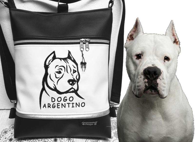 Argentin Dog kutyusos hímzett 3in1 hátizsák univerzális táska