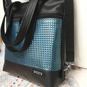4in1 nagy csini fekete-3D türkíz univerzális táska hátizsák