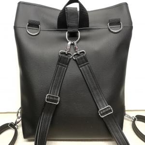 Rolltop univerzális táska hátizsák full fekete
