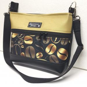 Three colors crossbody oldaltáska övtáska 26x21cm - Kávészünet