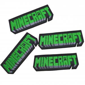 ÚJ! Vasalható varrható hímzett felvarró folt Minecraft felirat 12x4cm