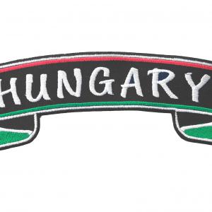 Vasalható varrható hímzett nagy felvarró hátfelvarró  HUNGARY szalag 26x8cm