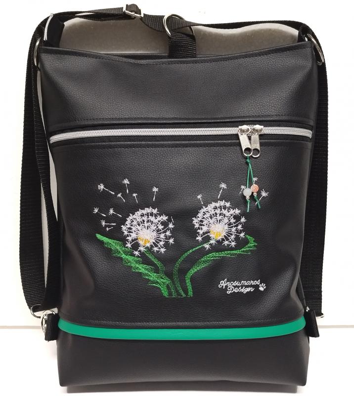 Hímzett pitypang 3in1 hátizsák univerzális táska