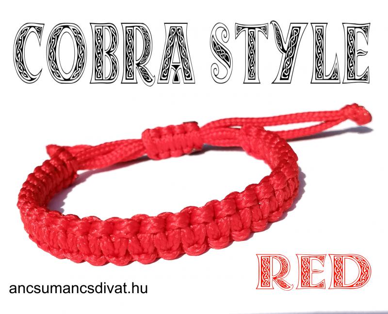 RED COBRA védelmező  kabala makramé karkötő
