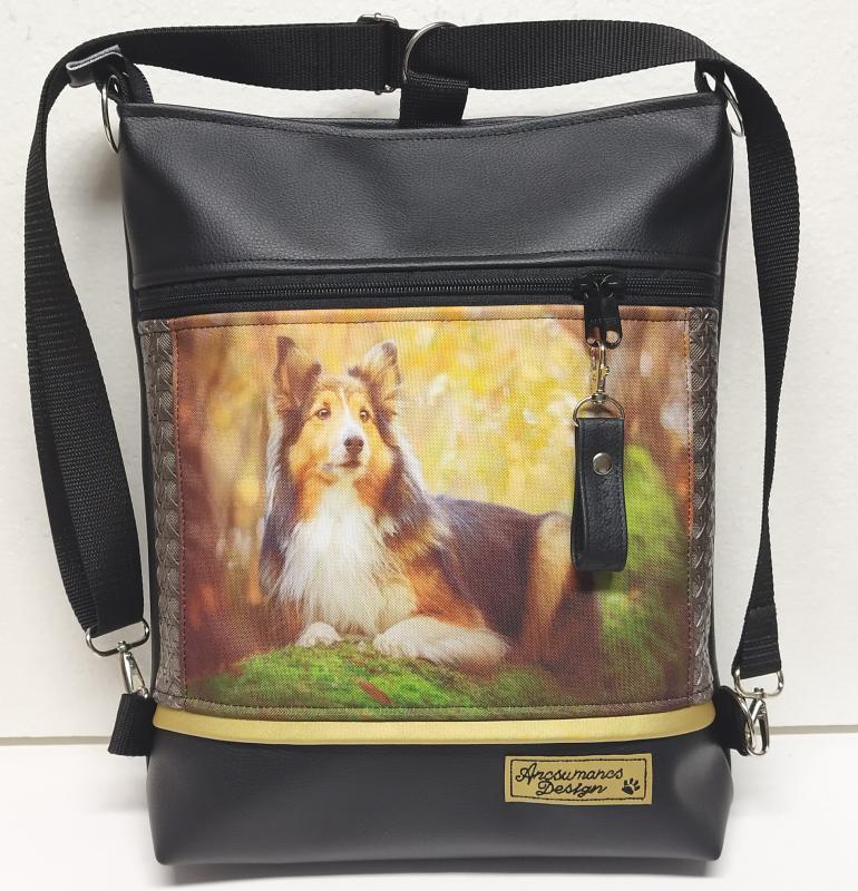 Skót juhász kutya 3in1 hátizsák univerzális táska