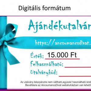 15000 Forint értékű Ajándékutalvány - digitális formátum