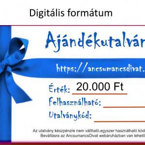 20000 Forint értékű Ajándékutalvány - digitális formátum