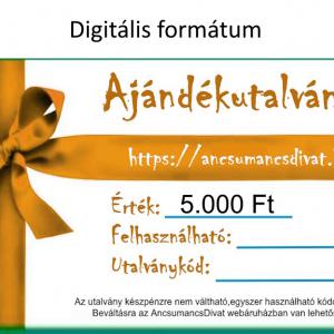 5000 Forint értékű Ajándékutalvány - digitális formátum