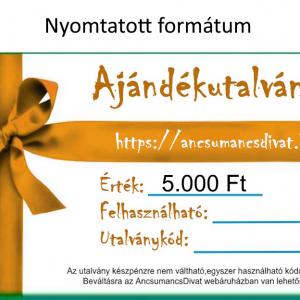 5000 Forint értékű Ajándékutalvány - Nyomtatott formátum