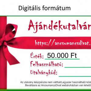 50000 Forint értékű Ajándékutalvány - digitális formátum