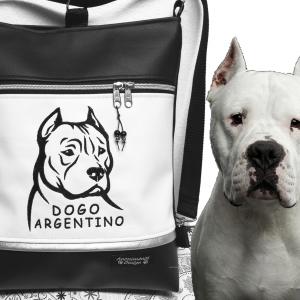 Argentin Dog kutyusos hímzett 3in1 hátizsák univerzális táska