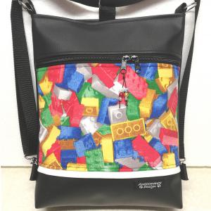 Lego mintás  3in1  textilbőr hátizsák divattáska