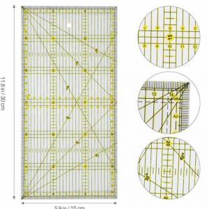 Professzionális Patchwork vonalzó, 15 x 30 cm