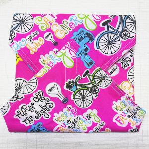 Sandwich wrap! Zero Waste textilszalvéta újraszalvéta - pink biciklis