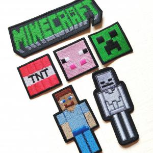 ÚJ! Vasalható varrható hímzett felvarró folt Minecraft szett 6darab/szett