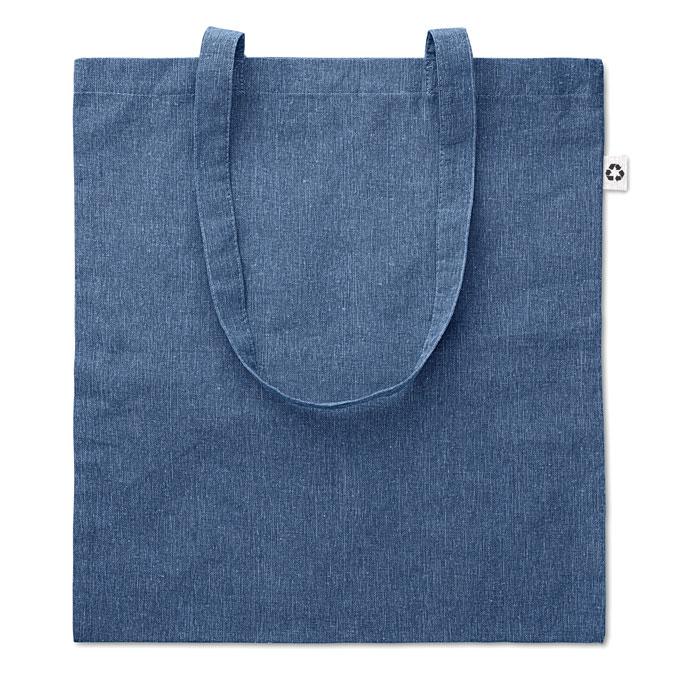 újrahasznosított anyagú bevásárló táska kék