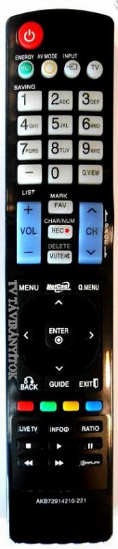 AKB72914210, AKB72914221 LG TÁVIRÁNYÍTÓ