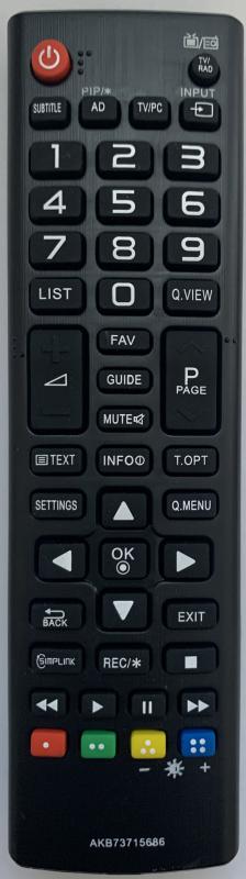 AKB73715686, AKB-73715686 LG  MONITOR/TV TÁVIRÁNYÍTÓ UTÁNGYÁRTOTT