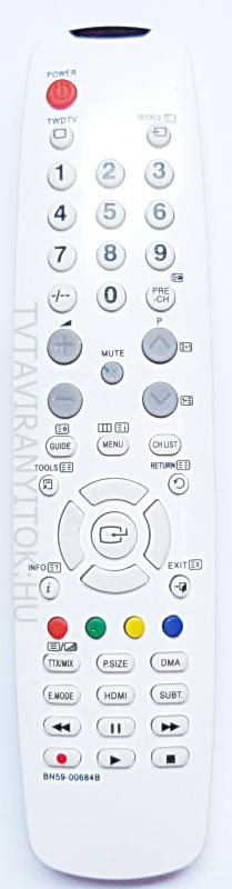 BN59-00684B, BN5900684B, FEHÉR SAMSUNG TÁVIRÁNYÍTÓ