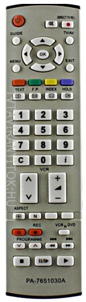 EUR7651030A, EUR-7651030A, EUR765109A, EUR765101C PANASONIC TÁVIRÁNYÍTÓ