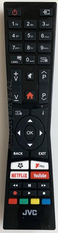 JVC  TV SMART, NETFLIX, YOUTUBE TÁVIRÁNYÍTÓ