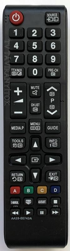 PIL6049 AA59-00743A   SAMSUNG UTÁNGYÁRTOTT TV LCD/LED TÁVIRÁNYÍTÓ