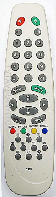 RC1040, FUNAI, ORION, VESTEL TÁVIRÁNYÍTÓ