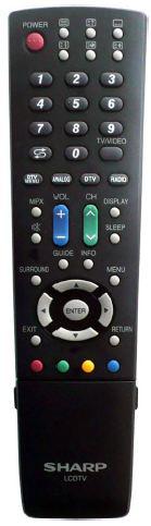 SHARP LCD RRMCGA825WJSA TV HELYETESÍTŐ TÁVIRÁNYÍTÓ