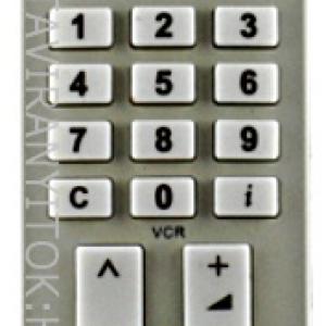 EUR7651030A, EUR-7651030A, EUR765109A, EUR765101C PANASONIC TÁVIRÁNYÍTÓ